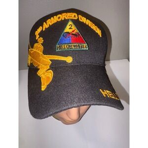 US Warriors 2nd Armored Division Hell On Wheels Embroidered Military Hat Black